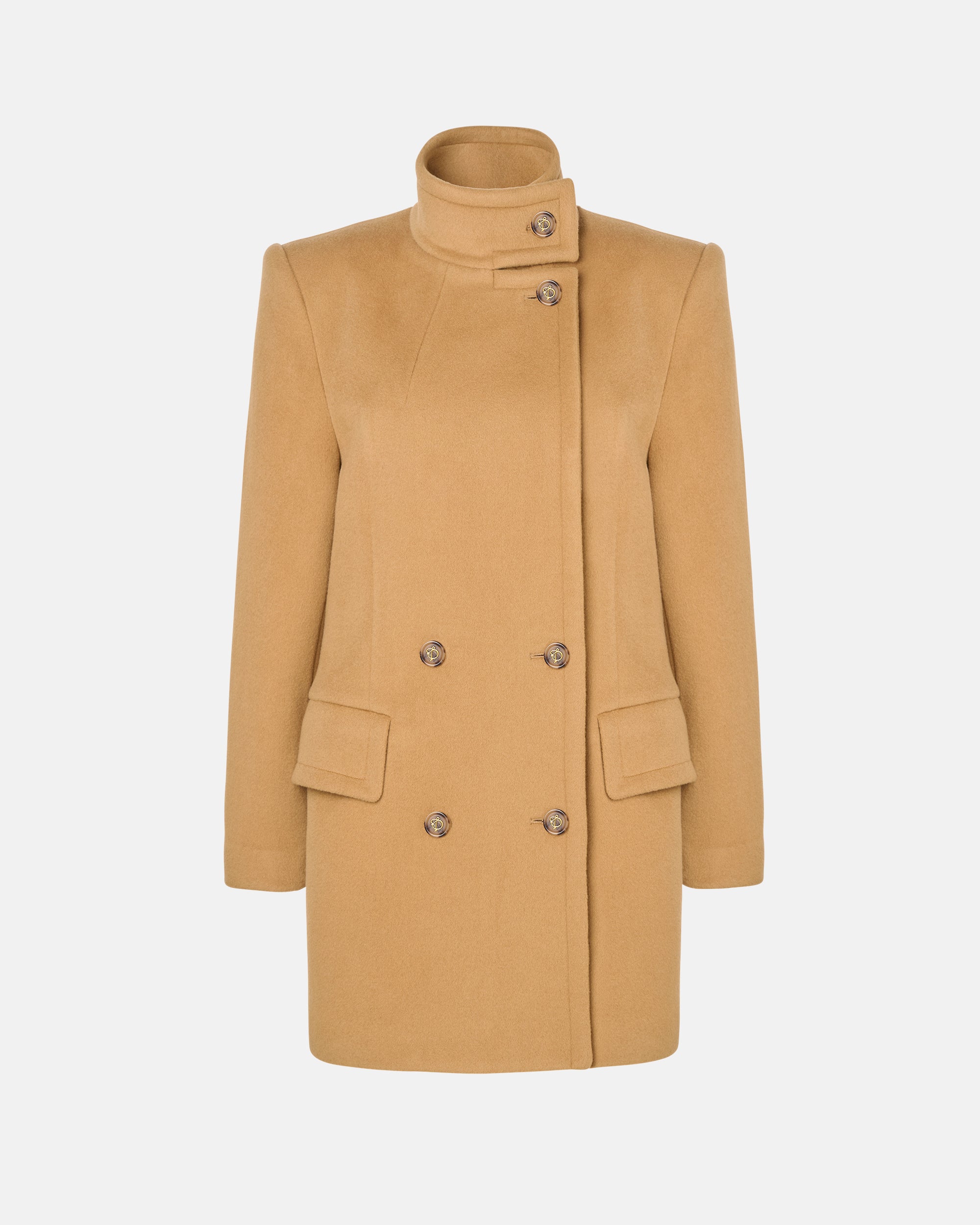 DOUBLE BREASTED JACKET IN TAN