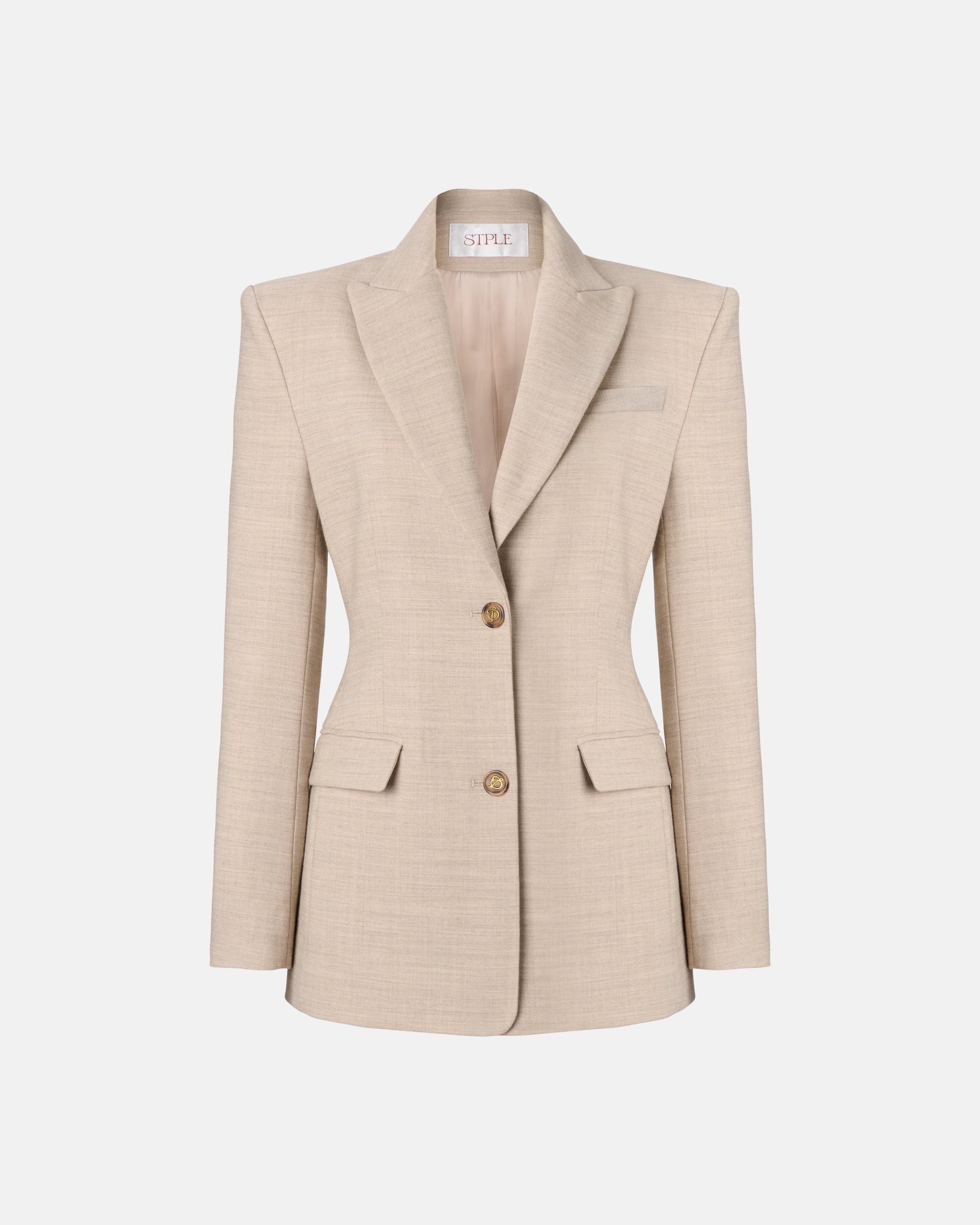 BLAZER WITH OVERSKIRT IN OATMEAL